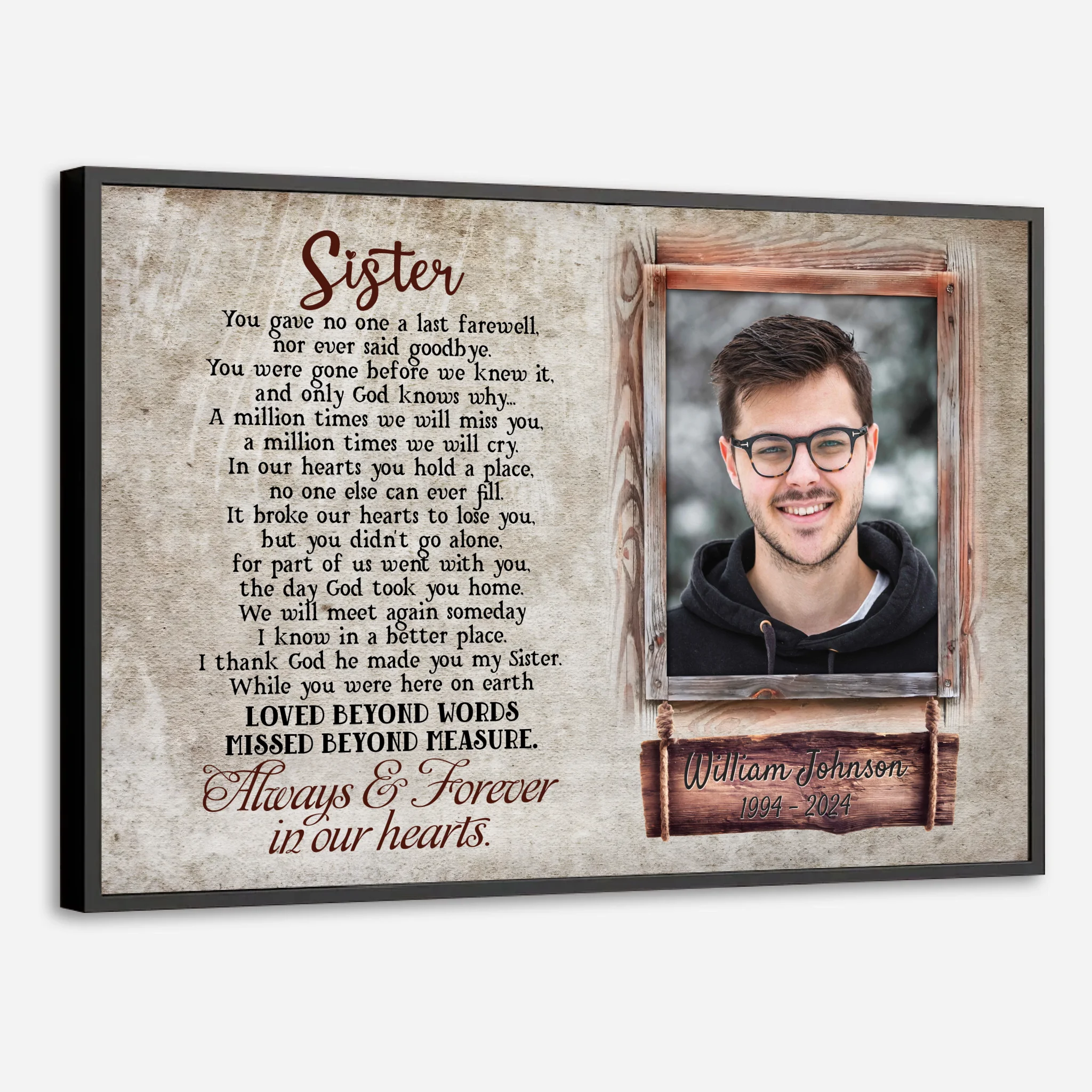 Brother or Sister’s Memory – Personalized Tribute Poster - 89Prints