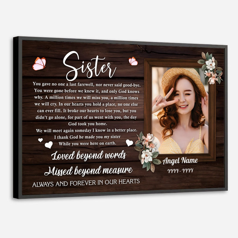 Your Sister, Your Angel – A Personalized Tribute for a Beloved Soul - 89Prints