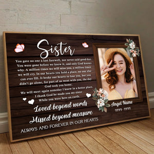 Your Sister, Your Angel – A Personalized Tribute for a Beloved Soul - 89Prints