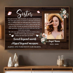 Your Sister, Your Angel – A Personalized Tribute for a Beloved Soul - 89Prints