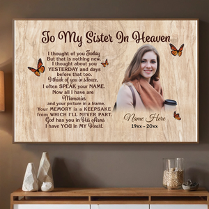 Personalized Tribute for My Sister – A Custom Poster of Love and Memory - 89Prints