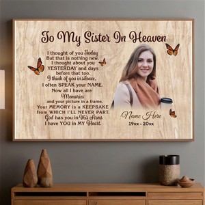 Personalized Tribute for My Sister – A Custom Poster of Love and Memory - 89Prints