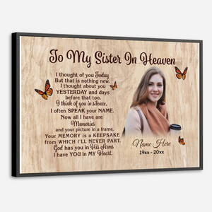 Personalized Tribute for My Sister – A Custom Poster of Love and Memory - 89Prints