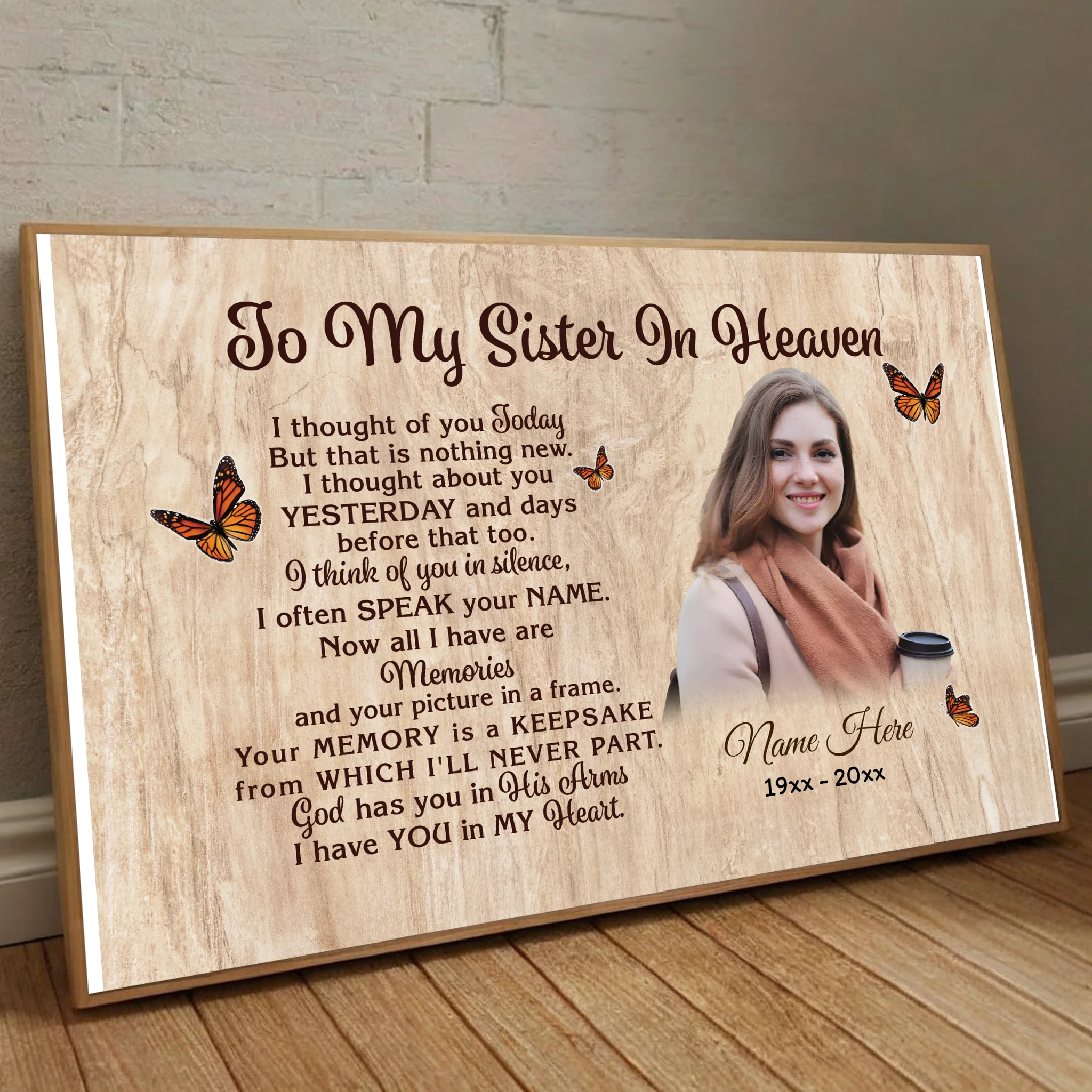 Personalized Tribute for My Sister – A Custom Poster of Love and Memory - 89Prints
