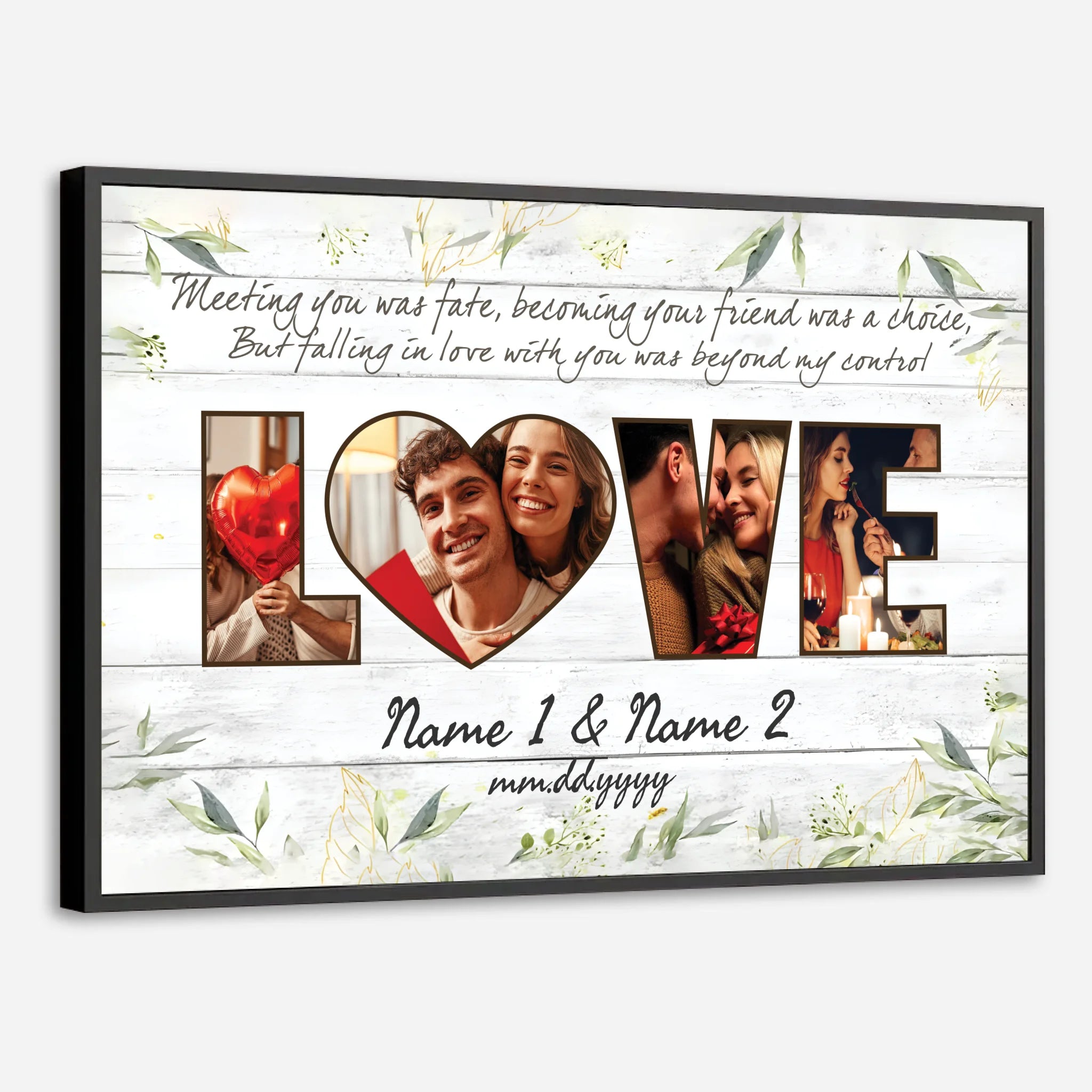 Personalized Wedding Poster: “Falling in Love Was Destiny” – A Romantic Keepsake by 89Prints