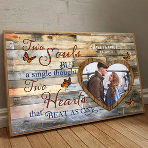 Custom Wedding Poster: “Two Souls, One Heart” – Celebrate Your Eternal Bond - 89Prints