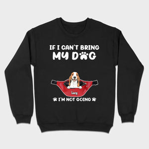 Custom Dog Icon & Name T-Shirt – 'If I Can’t Bring My Dog' – 89Prints