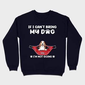 Custom Dog Icon & Name T-Shirt – 'If I Can’t Bring My Dog' – 89Prints