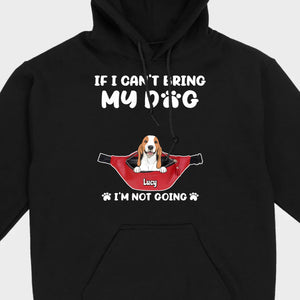 Custom Dog Icon & Name T-Shirt – 'If I Can’t Bring My Dog' – 89Prints