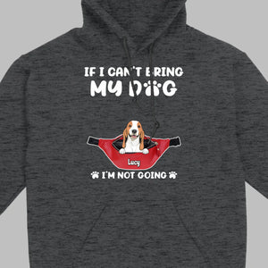 Custom Dog Icon & Name T-Shirt – 'If I Can’t Bring My Dog' – 89Prints