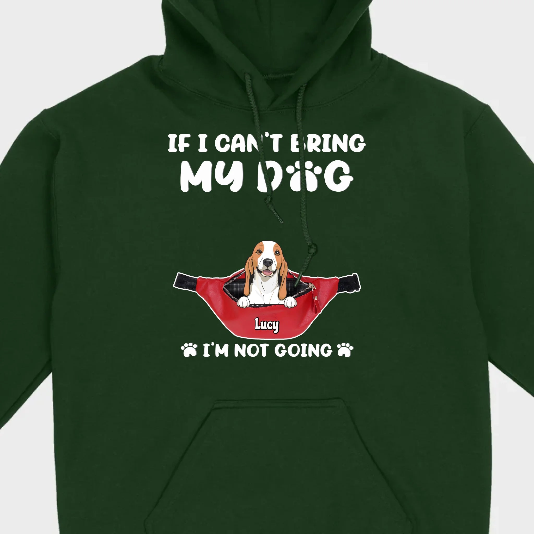 Custom Dog Icon & Name T-Shirt – 'If I Can’t Bring My Dog' – 89Prints