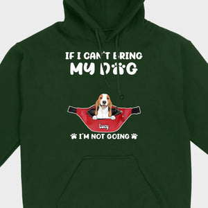 Custom Dog Icon & Name T-Shirt – 'If I Can’t Bring My Dog' – 89Prints