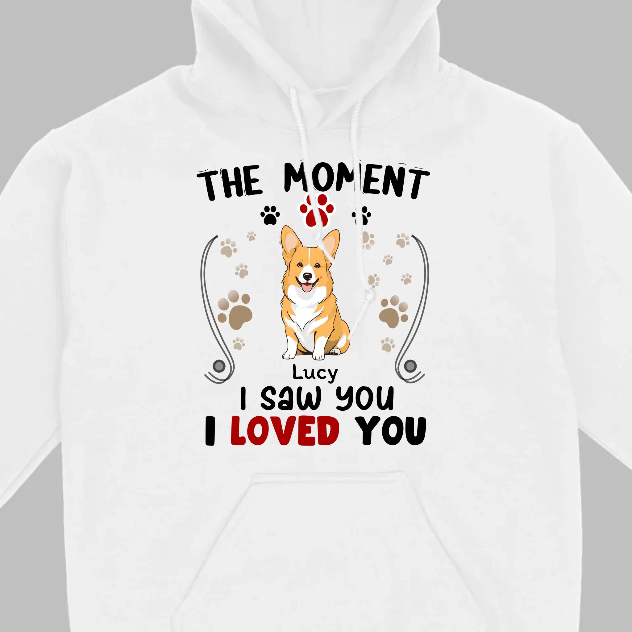 Custom Dog T-Shirt – 'The Moment I Saw You, I Loved You' by 89Prints