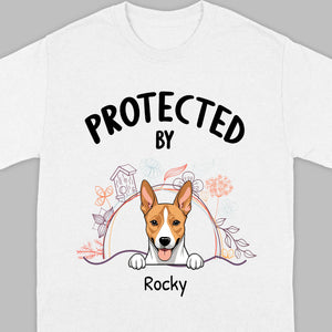 Customizable Pet T-Shirt - Protected by Name | Personalize with 89Prints