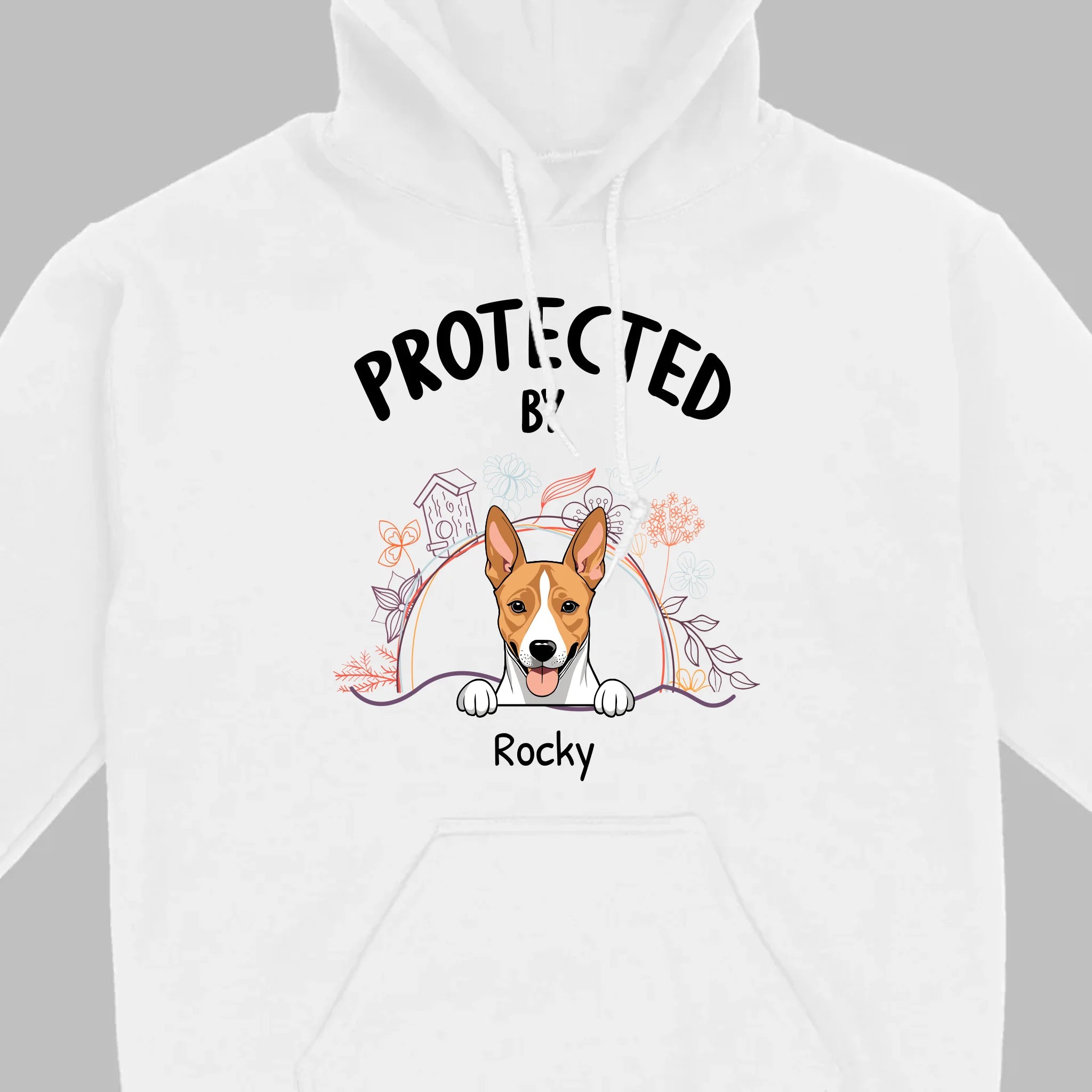 Customizable Pet T-Shirt - Protected by Name | Personalize with 89Prints