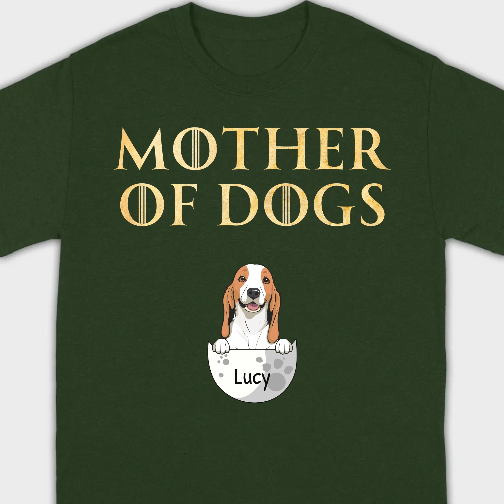Mother of Dogs Custom T-Shirt with Personalized Dog Icon – 89Prints