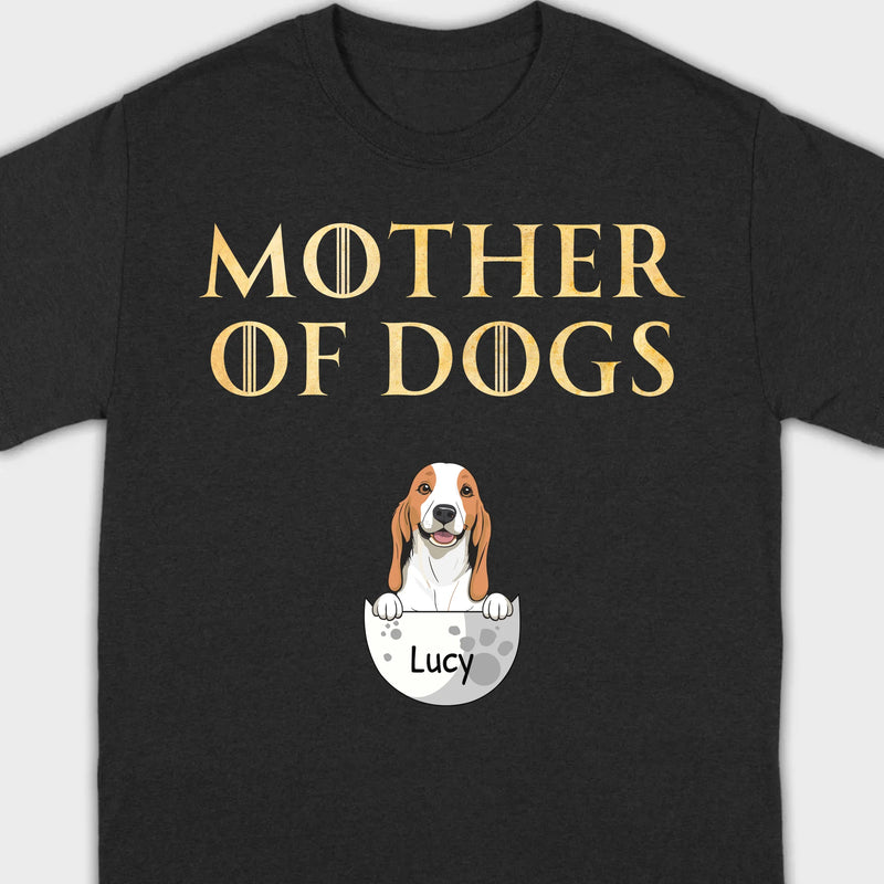 Mother of Dogs Custom T-Shirt with Personalized Dog Icon – 89Prints
