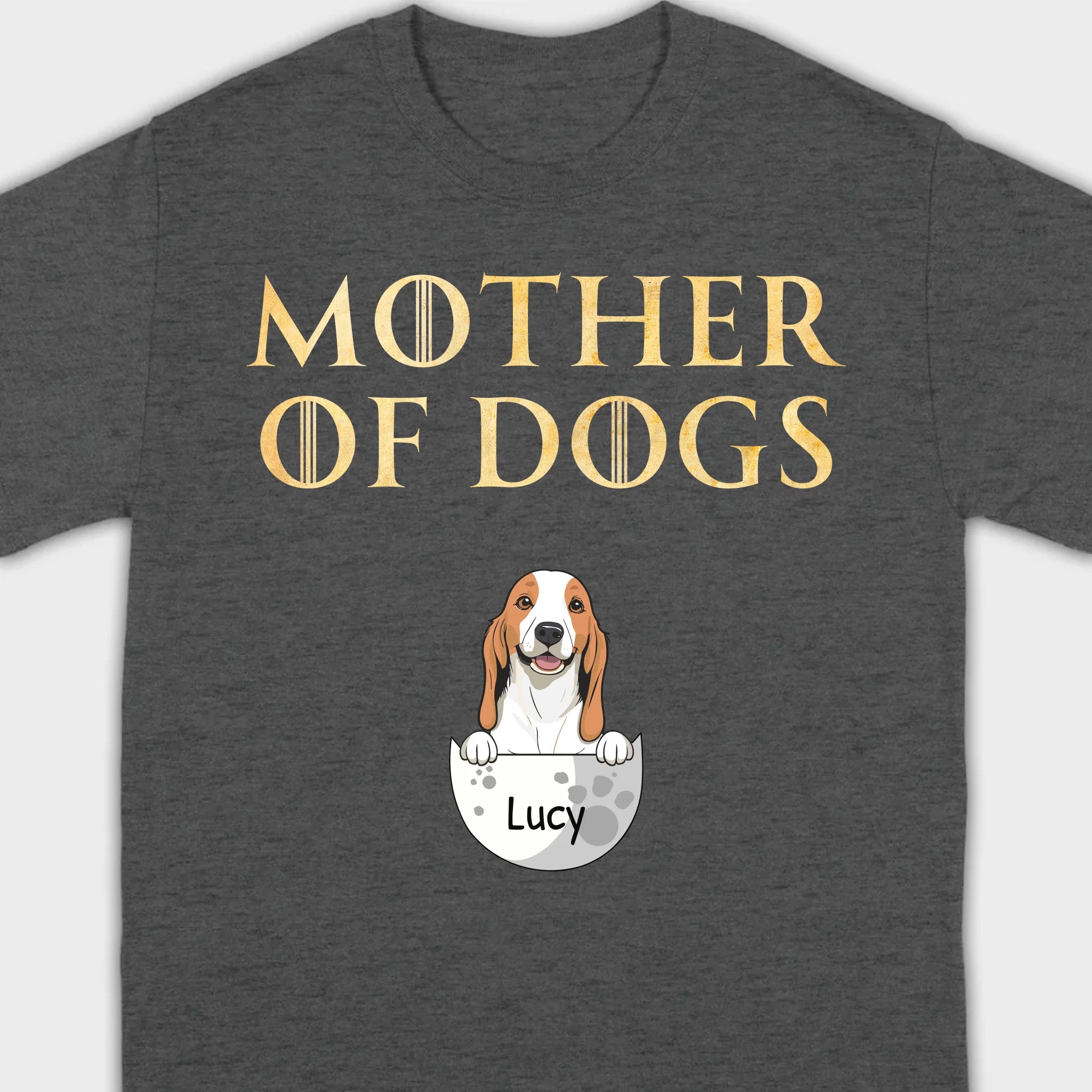 Mother of Dogs Custom T-Shirt with Personalized Dog Icon – 89Prints