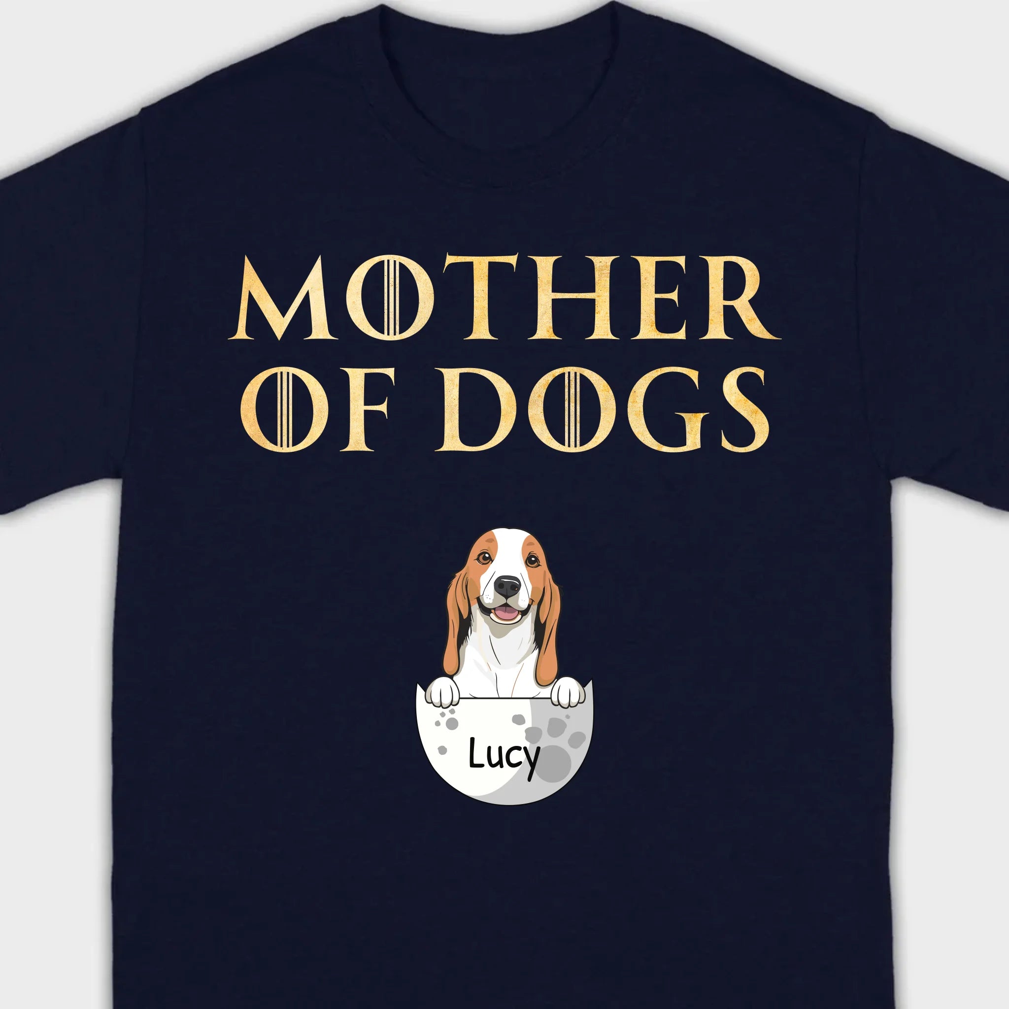 Mother of Dogs Custom T-Shirt with Personalized Dog Icon – 89Prints