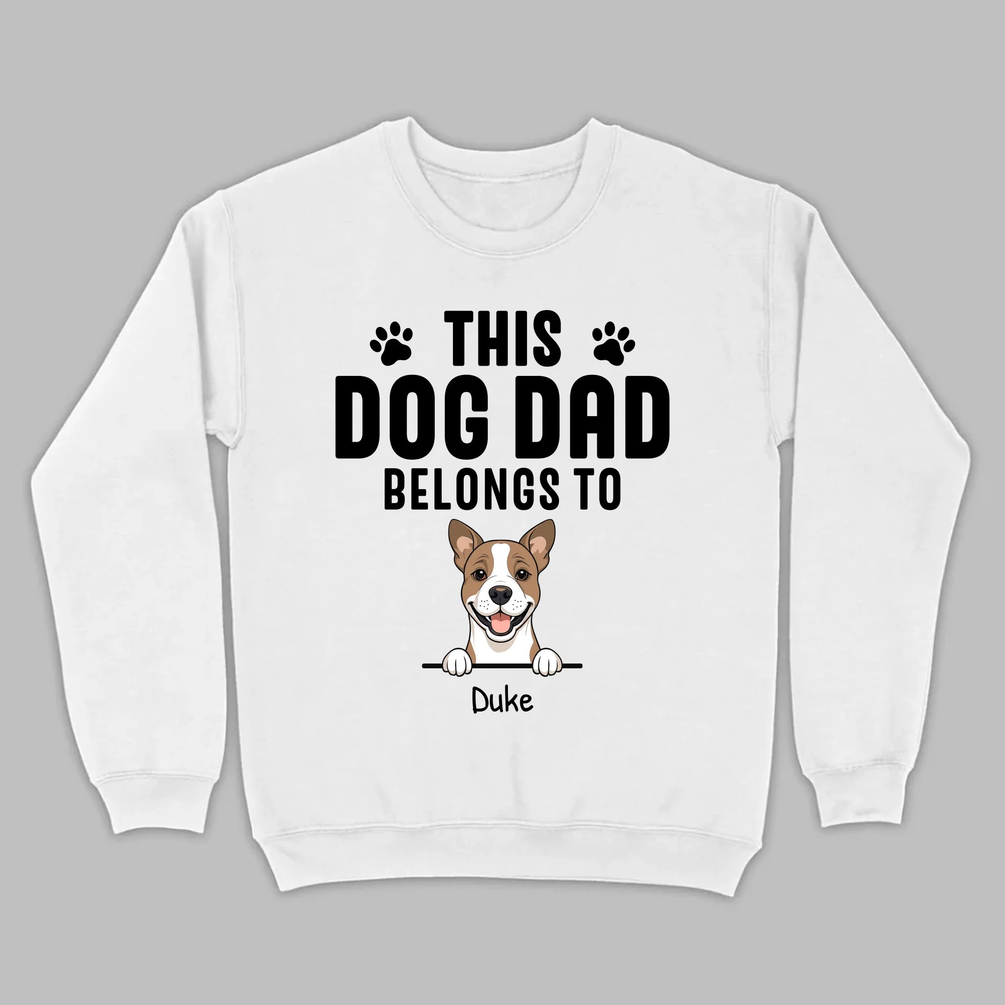 Custom 'This Dog Dad Belongs To' T-Shirt – Personalize with Your Dog's Name | 89Prints