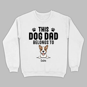 Custom 'This Dog Dad Belongs To' T-Shirt – Personalize with Your Dog's Name | 89Prints