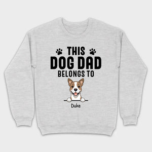 Custom 'This Dog Dad Belongs To' T-Shirt – Personalize with Your Dog's Name | 89Prints