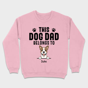 Custom 'This Dog Dad Belongs To' T-Shirt – Personalize with Your Dog's Name | 89Prints