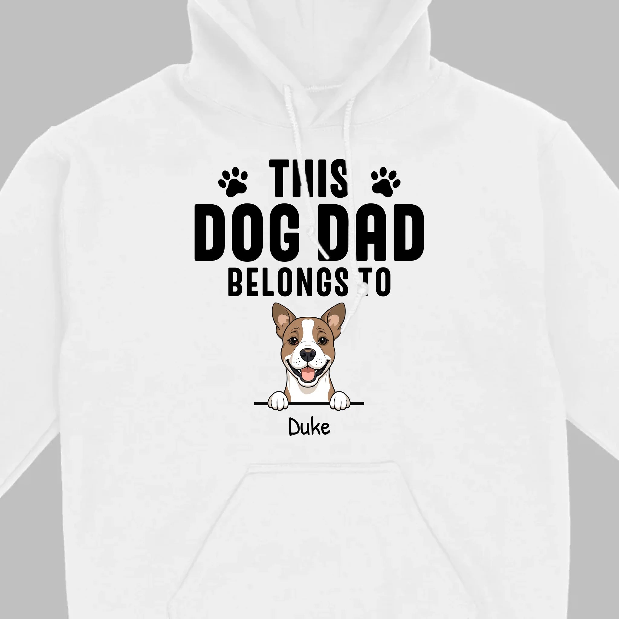 Custom 'This Dog Dad Belongs To' T-Shirt – Personalize with Your Dog's Name | 89Prints