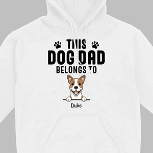 Custom 'This Dog Dad Belongs To' T-Shirt – Personalize with Your Dog's Name | 89Prints