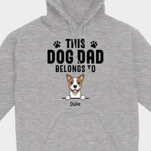 Custom 'This Dog Dad Belongs To' T-Shirt – Personalize with Your Dog's Name | 89Prints