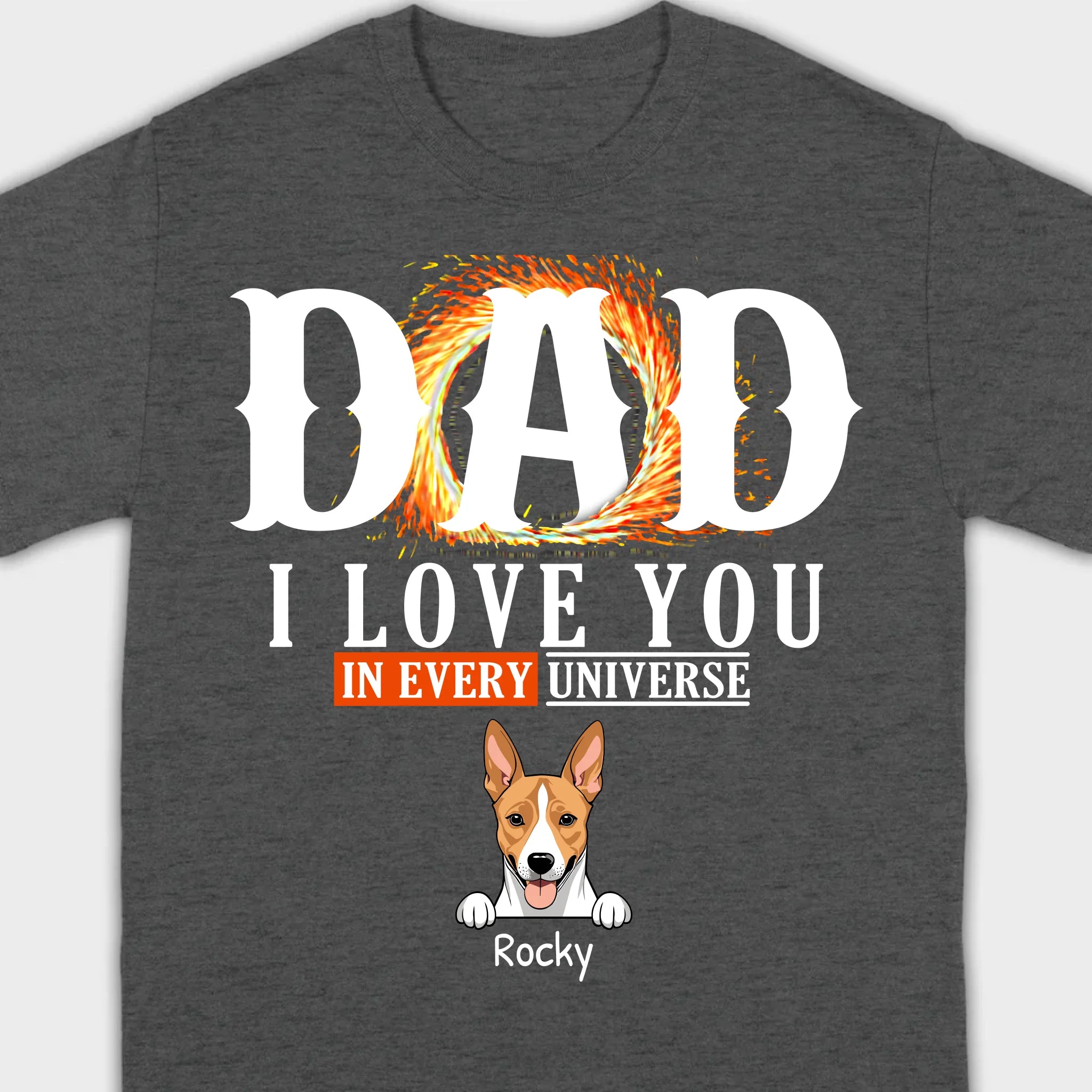 Personalized Dog T-Shirt for Dad - Unique Gift with Custom Name and Icon