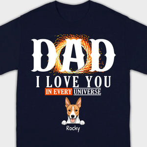 Personalized Dog T-Shirt for Dad - Unique Gift with Custom Name and Icon
