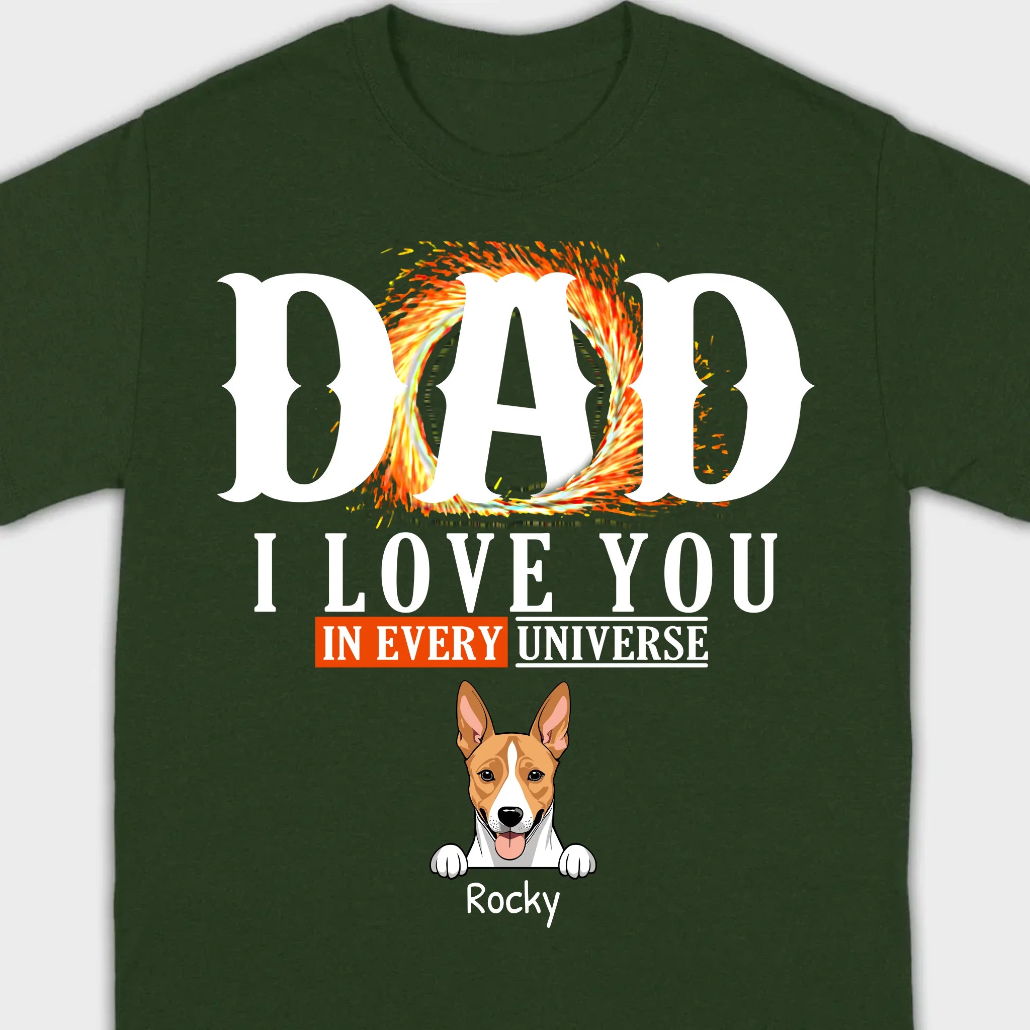 Personalized Dog T-Shirt for Dad - Unique Gift with Custom Name and Icon