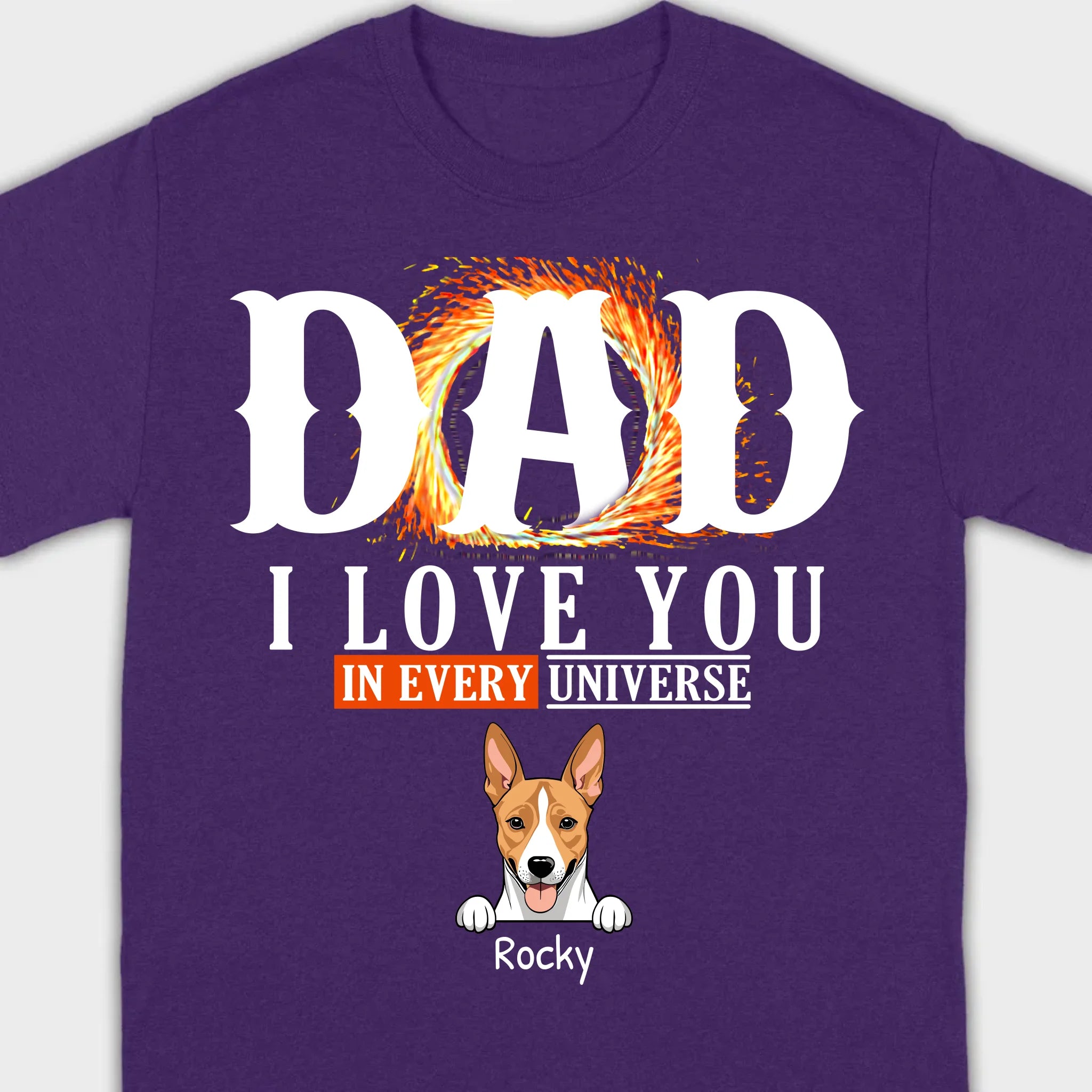 Personalized Dog T-Shirt for Dad - Unique Gift with Custom Name and Icon