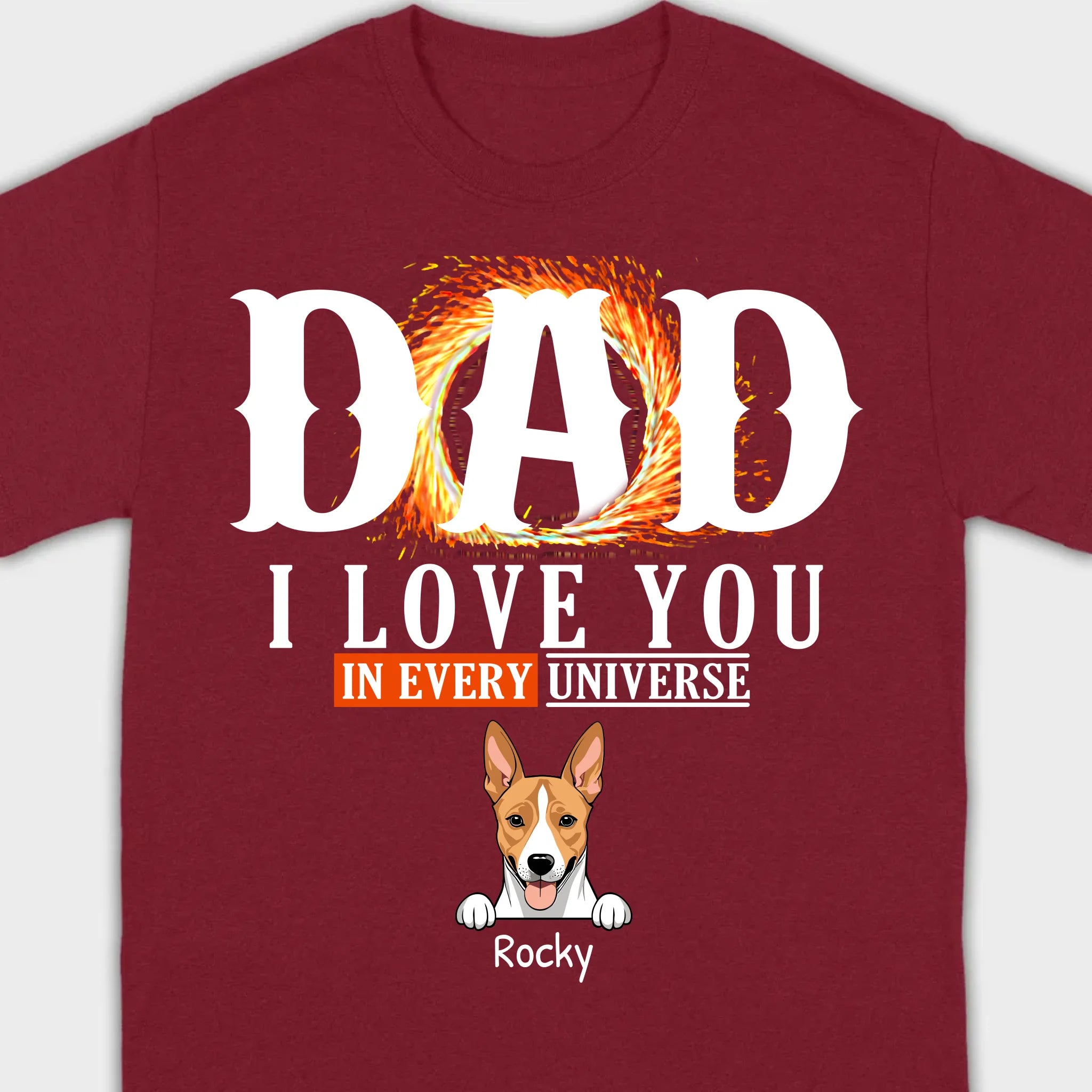 Personalized Dog T-Shirt for Dad - Unique Gift with Custom Name and Icon