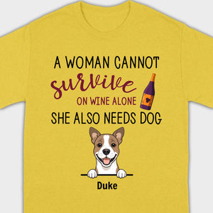 Custom Dog T-Shirt for Dog Lovers - Wine and Pets by 89Prints