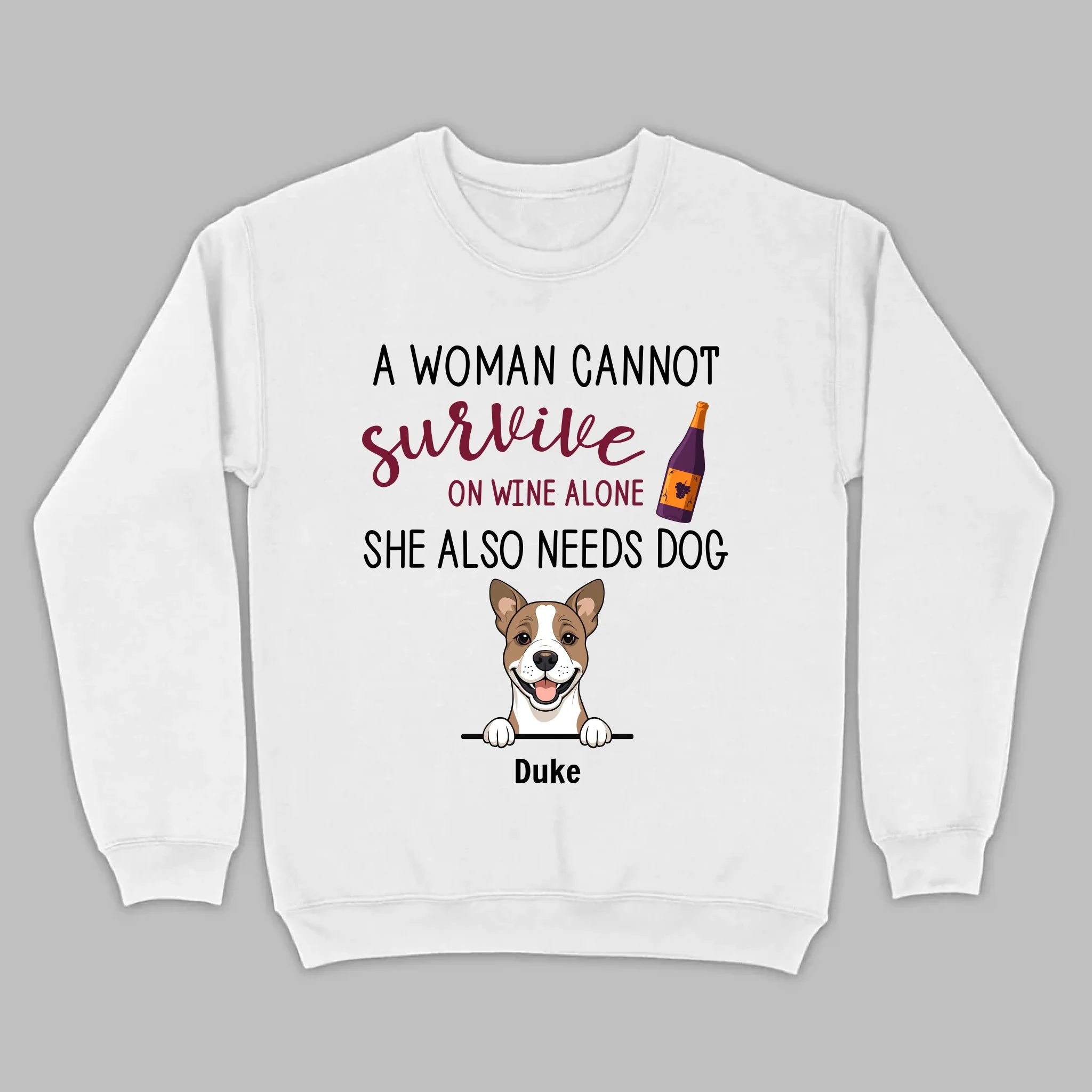 Custom Dog T-Shirt for Dog Lovers - Wine and Pets by 89Prints