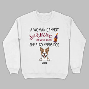 Custom Dog T-Shirt for Dog Lovers - Wine and Pets by 89Prints