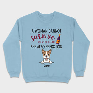 Custom Dog T-Shirt for Dog Lovers - Wine and Pets by 89Prints