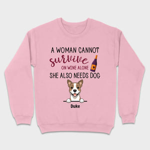 Custom Dog T-Shirt for Dog Lovers - Wine and Pets by 89Prints