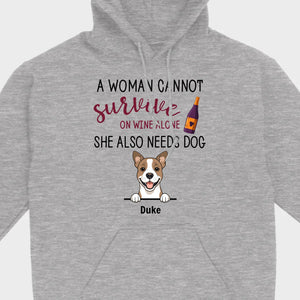 Custom Dog T-Shirt for Dog Lovers - Wine and Pets by 89Prints