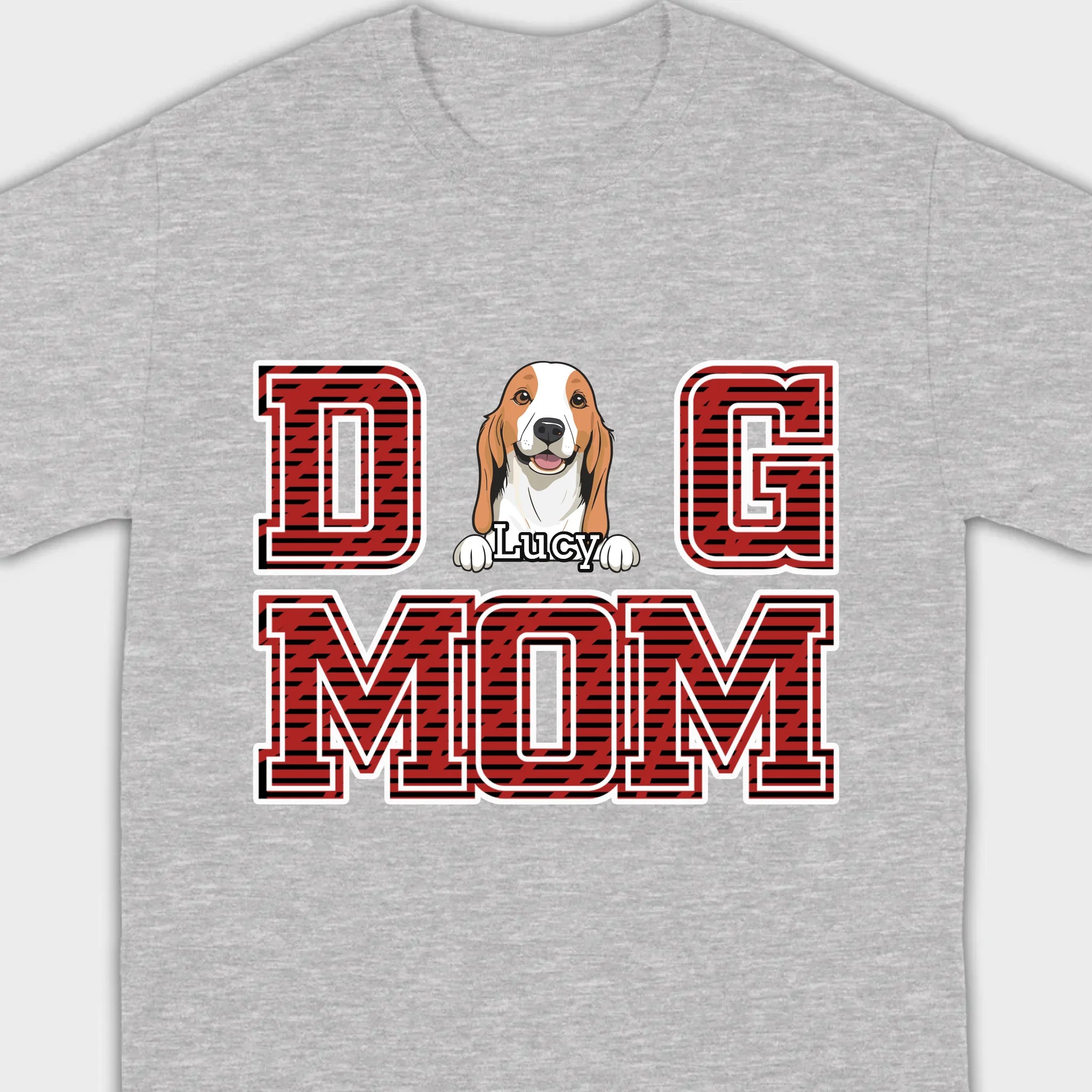 Custom Dog Mom T-Shirt – Personalized with Dog Icons & Names | 89Prints