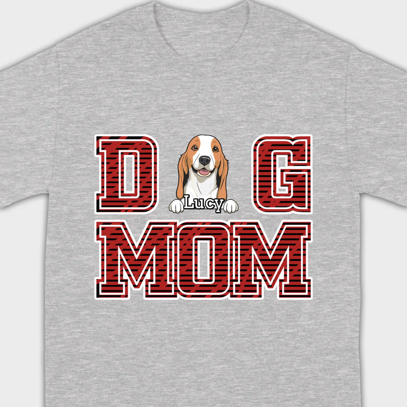 Custom Dog Mom T-Shirt – Personalized with Dog Icons & Names | 89Prints