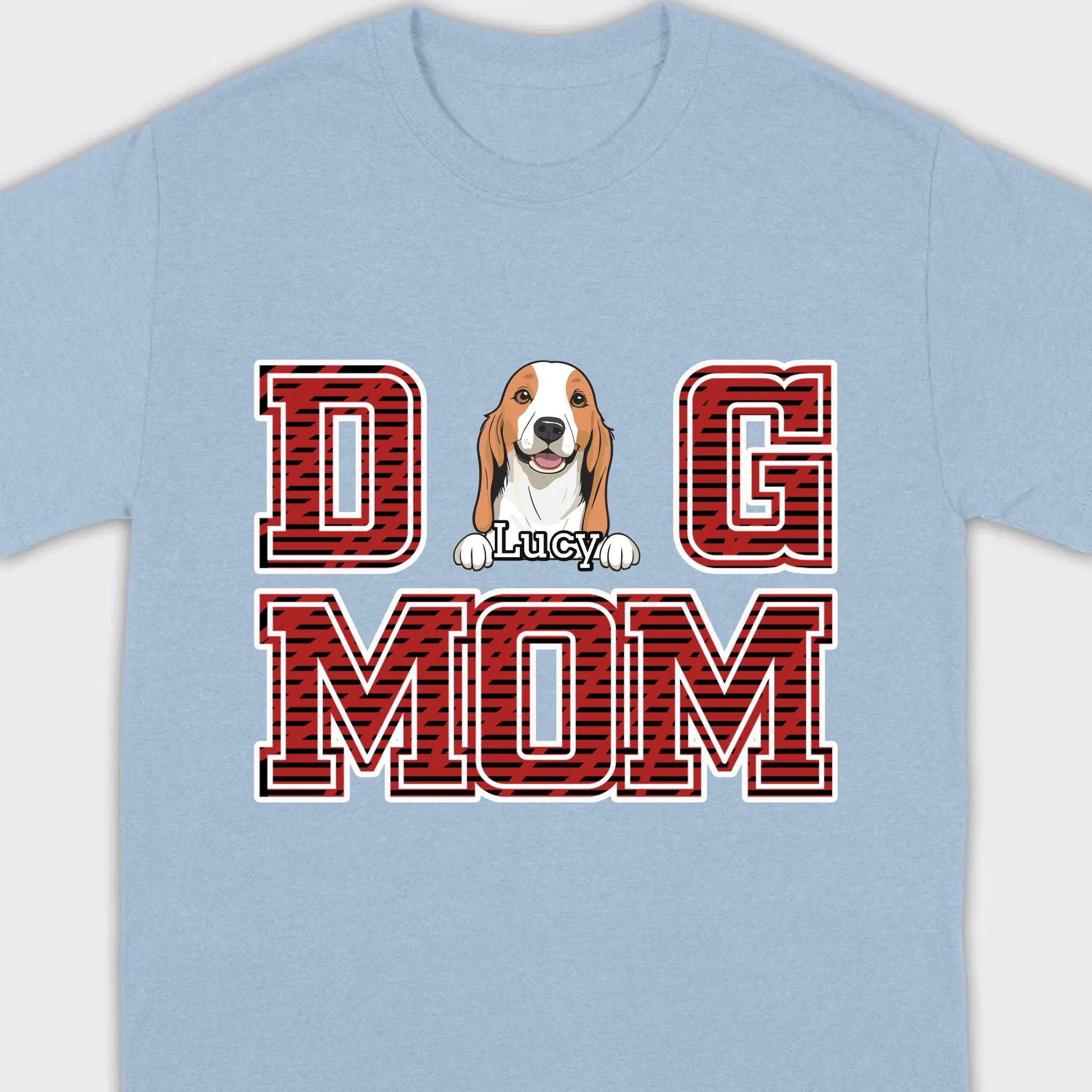 Custom Dog Mom T-Shirt – Personalized with Dog Icons & Names | 89Prints
