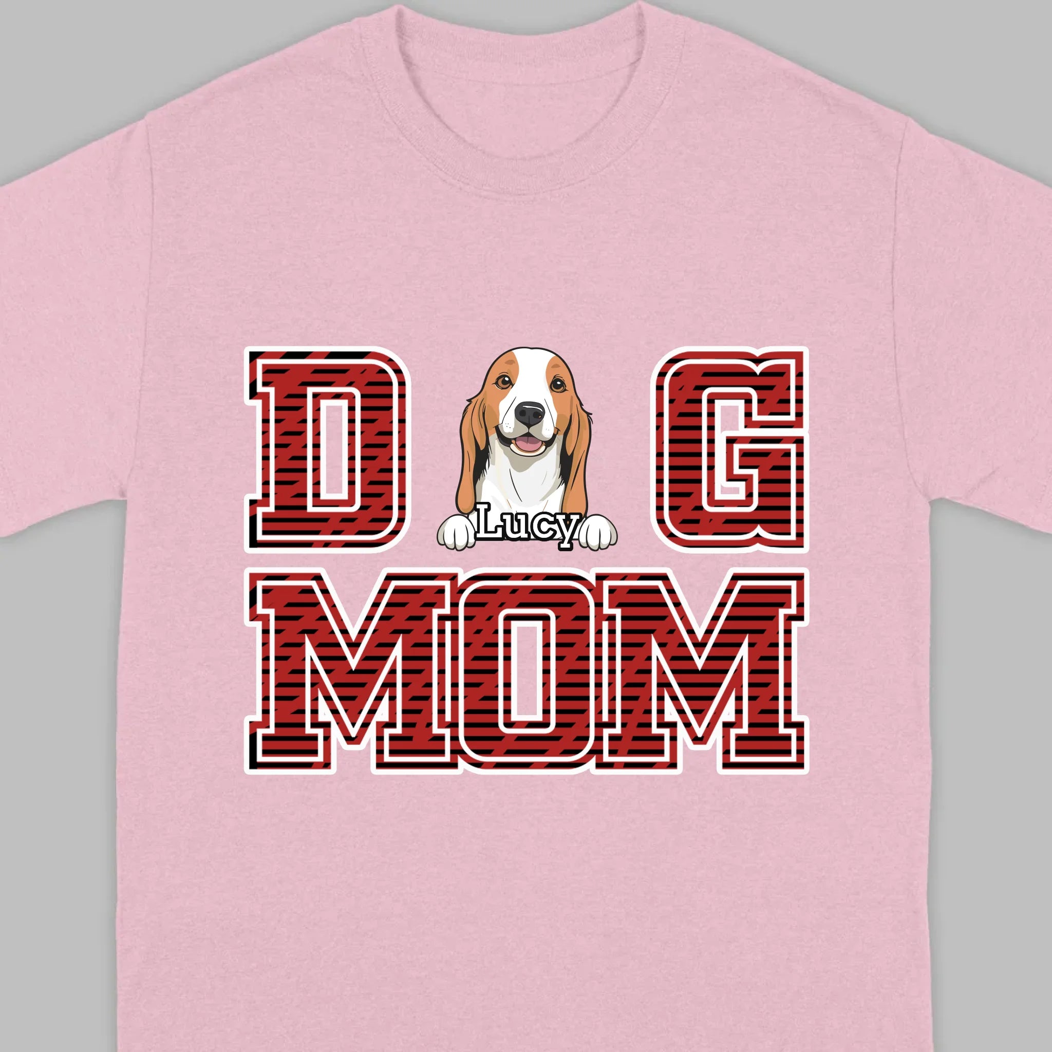 Custom Dog Mom T-Shirt – Personalized with Dog Icons & Names | 89Prints