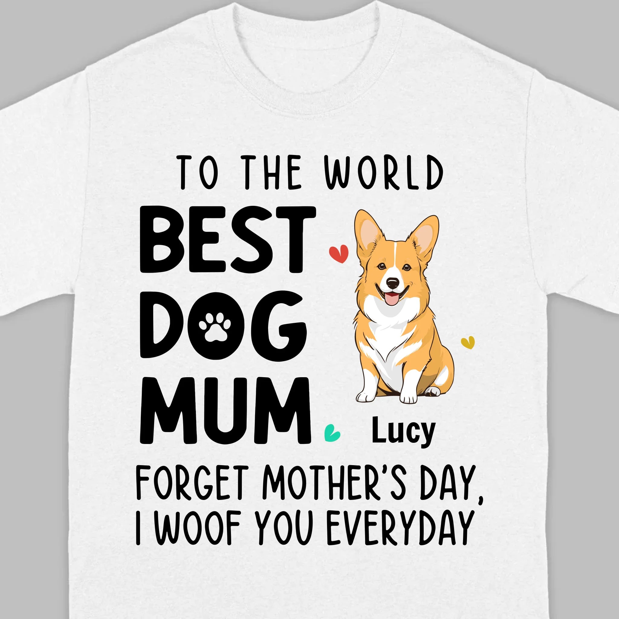 Best Dog Mum T-Shirt – Personalized Icons & Names for Dog Lovers | 89Prints