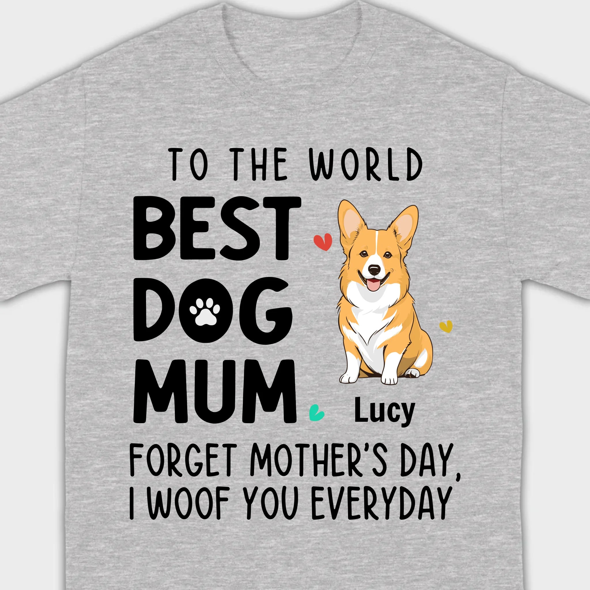Best Dog Mum T-Shirt – Personalized Icons & Names for Dog Lovers | 89Prints