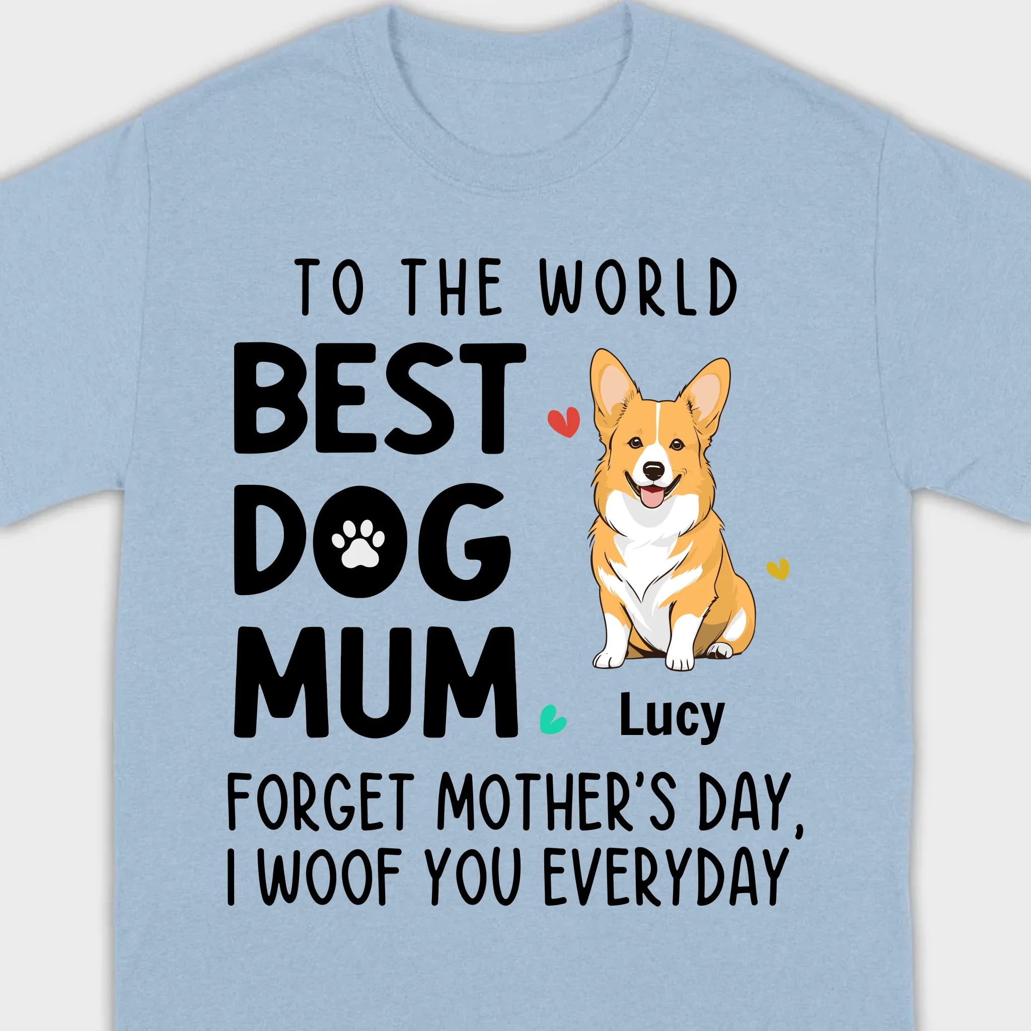 Best Dog Mum T-Shirt – Personalized Icons & Names for Dog Lovers | 89Prints