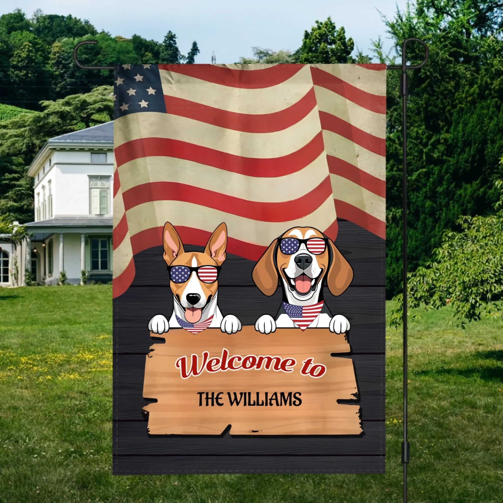 Personalized Dog Graden Flag – Welcome to [Name]'s Territory 89Prints