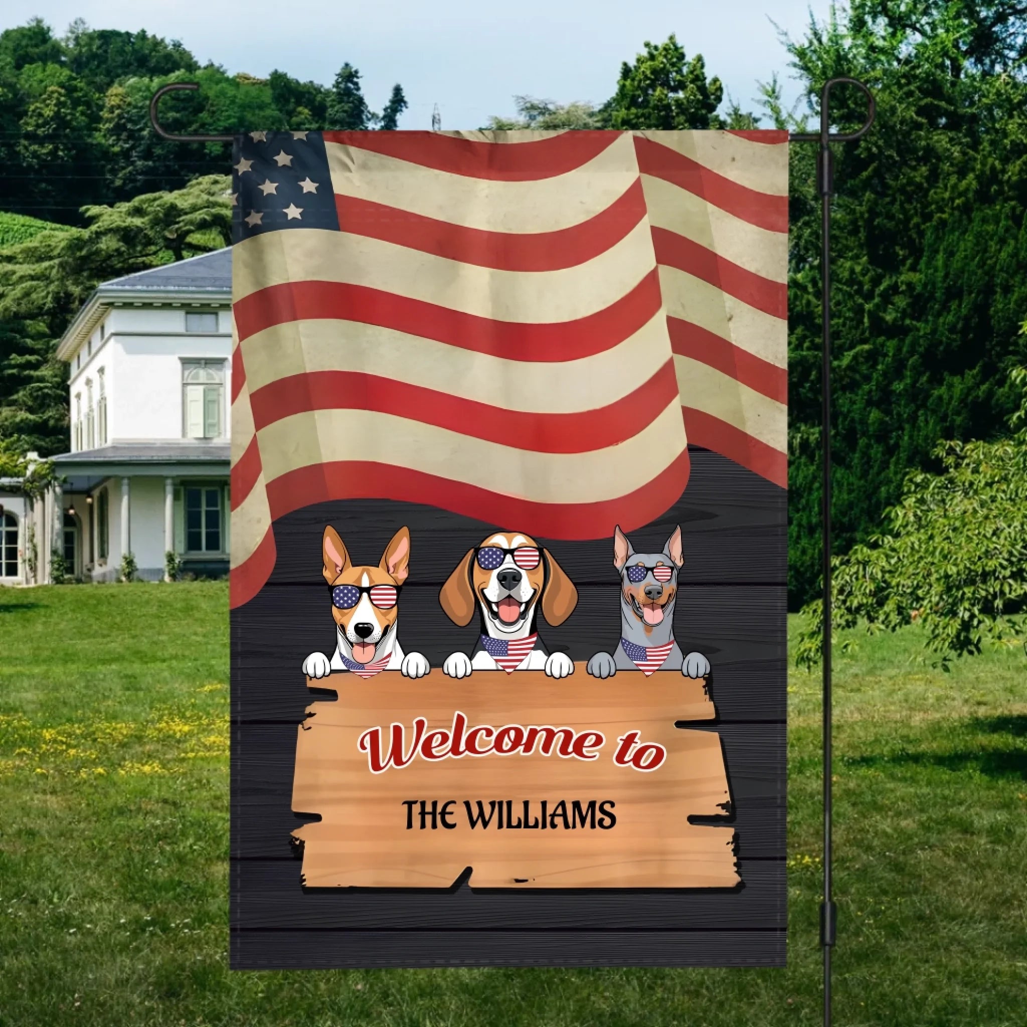 Personalized Dog Graden Flag – Welcome to [Name]'s Territory 89Prints